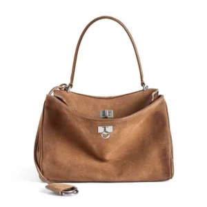 Balenciaga Women Rodeo Handbag Small In Camel-Brown 7897792A