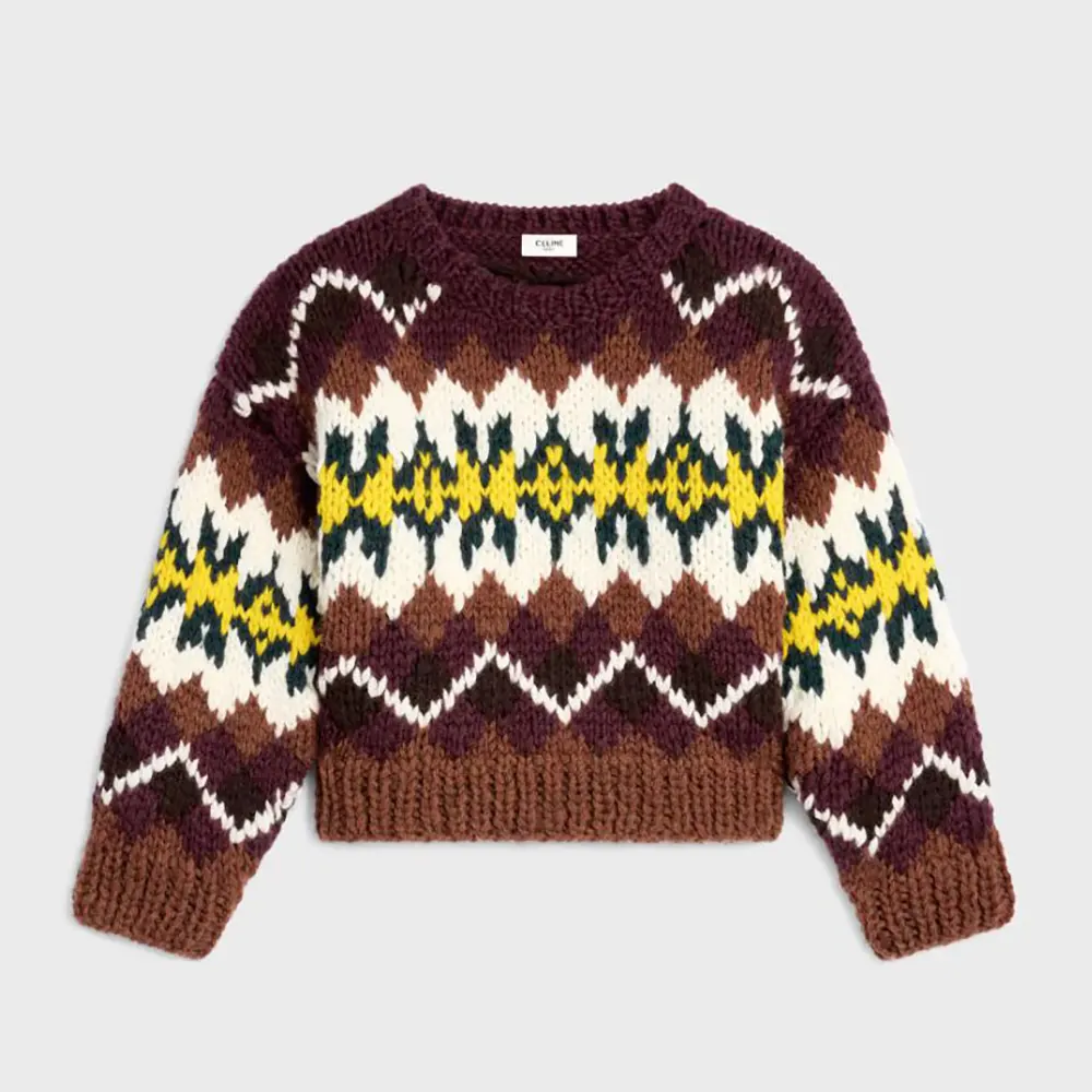 Crewneck Sweater In Fair Isle Wool RY0I30N57