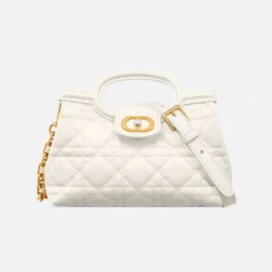 Dior Women Dior Jolie Top Handle Mini Bag Latte Cannage Lambskin