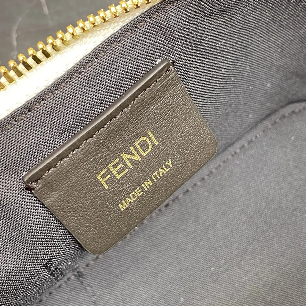 Fendi Women Vanity Camelia Nappa Leather Mini-Bag With FF Motif