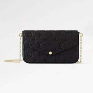Louis Vuitton LV Women Pochette Félicie Monogram Empreinte-Black M82477