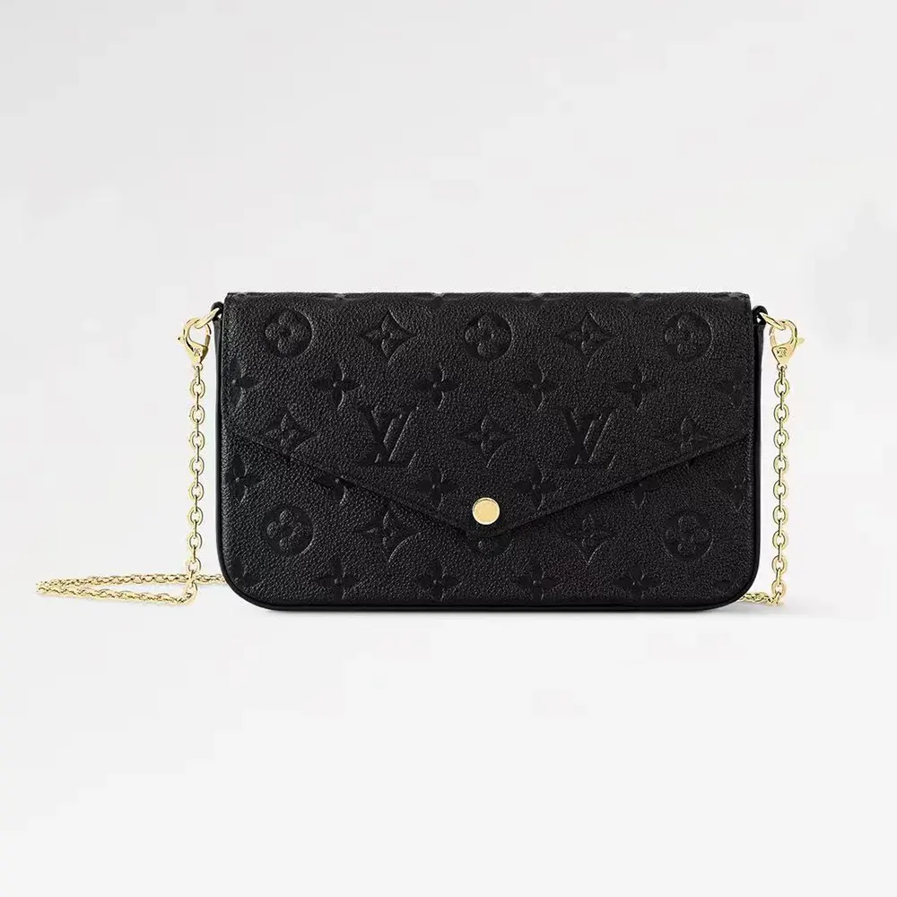 Louis Vuitton LV Women Pochette Félicie Monogram Empreinte-Black M82477