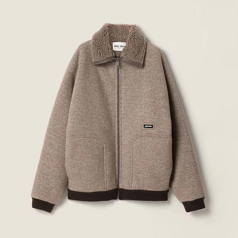 Miu Miu Women Cotton Fleece Zipper Blouson Jacket ML136917I1