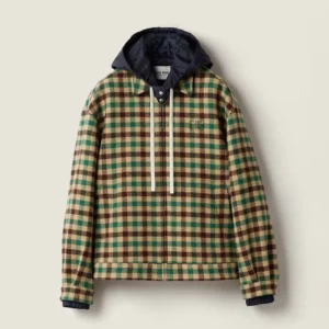 Miu Miu Women Gingham Check And Technical Fabric Jacket ML1268175X