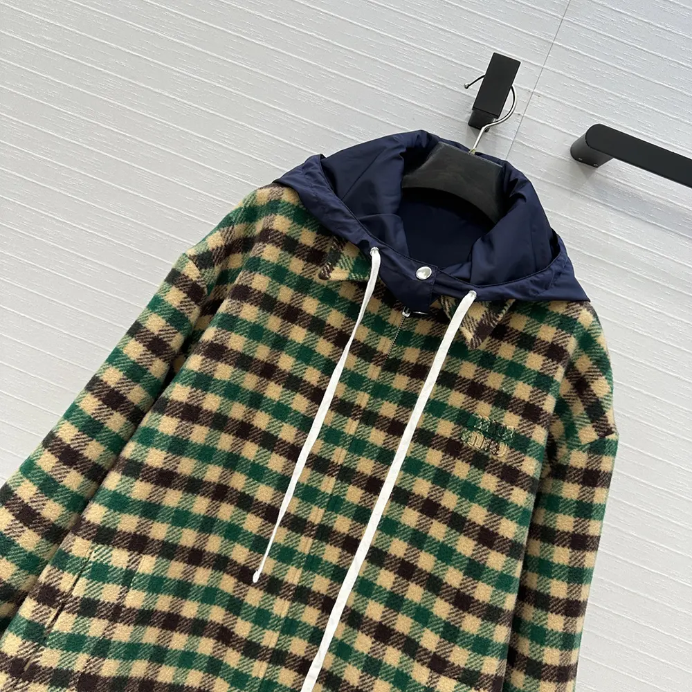 Miu Miu Women Gingham Check And Technical Fabric Jacket ML1268175X