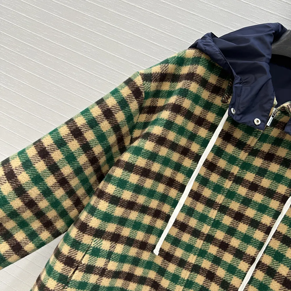 Miu Miu Women Gingham Check And Technical Fabric Jacket ML1268175X