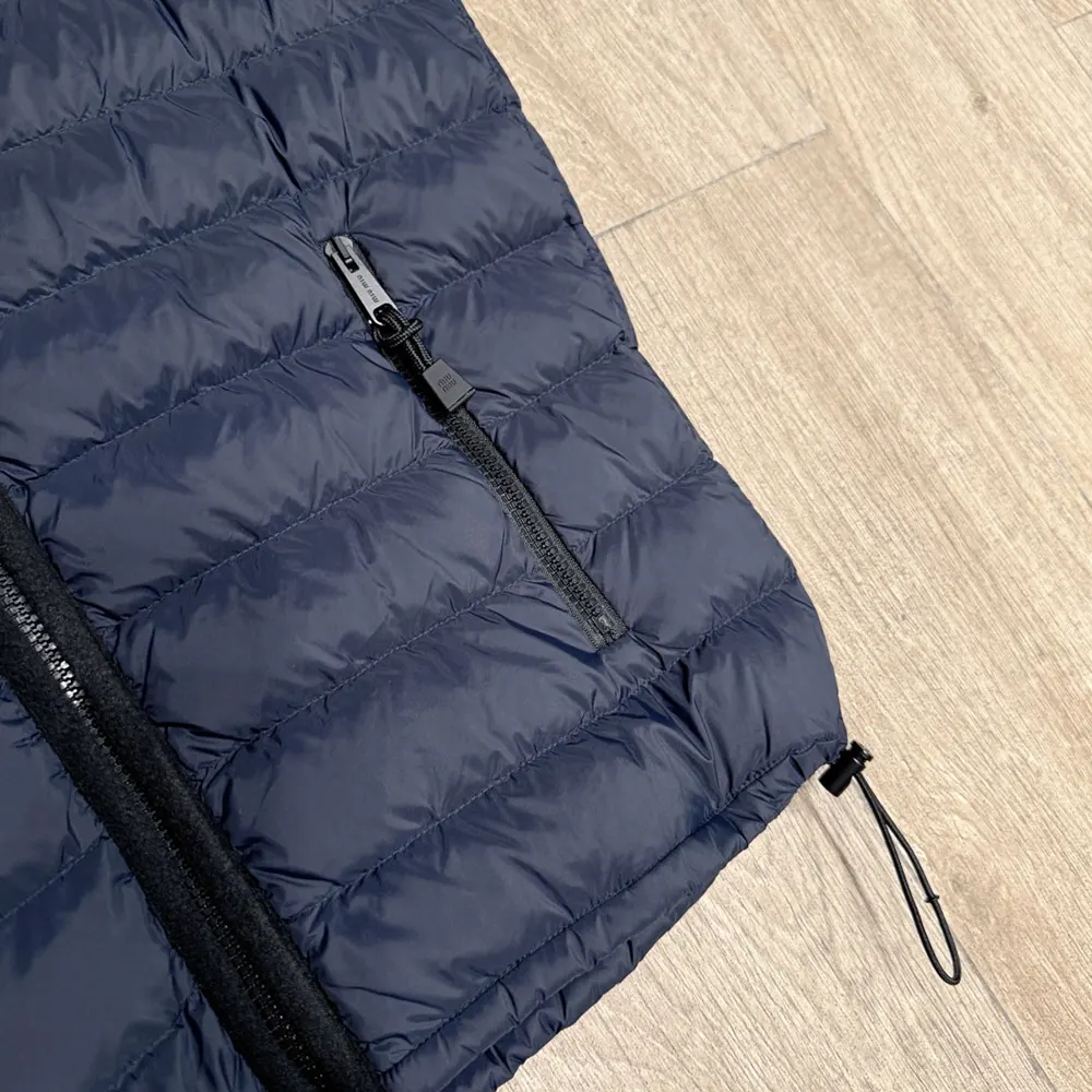 Miu Miu Women Light Pongé Down Vest with Embroidered logo ML1345