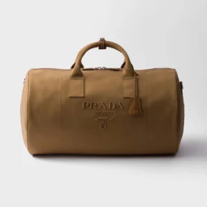 Prada Unisex Canvas Duffle Bag-Brown 2VC051