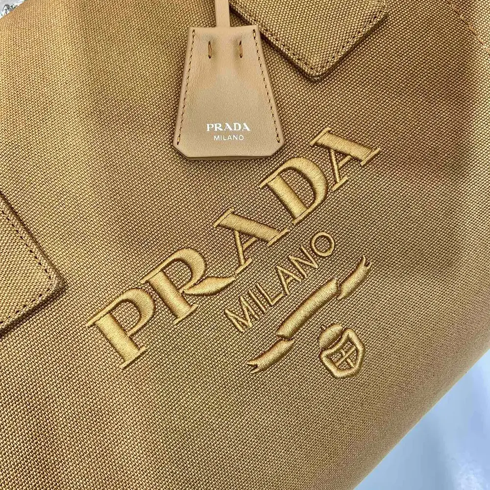 Prada Unisex Canvas Duffle Bag-Brown 2VC051