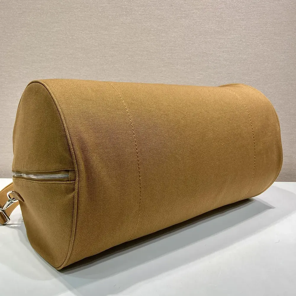 Prada Unisex Canvas Duffle Bag-Brown 2VC051