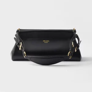 Prada Women Enchaîné Medium Leather Bag-Black 1BC2622HIA
