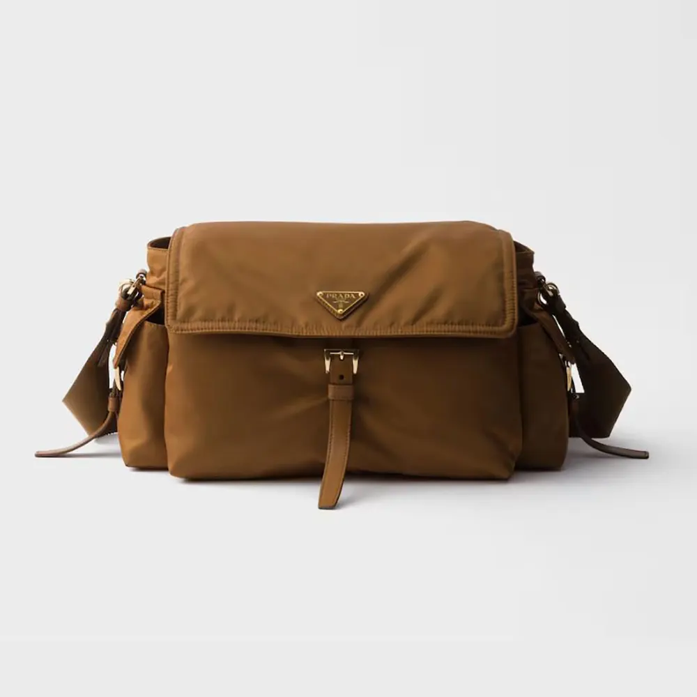 Prada Women Explore Large Re-Nylon Shoulder Bag With Flap 1BD391