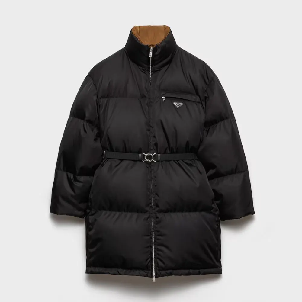 Prada Women Re-Nylon Down Jacket-Black 29D4081WQ8