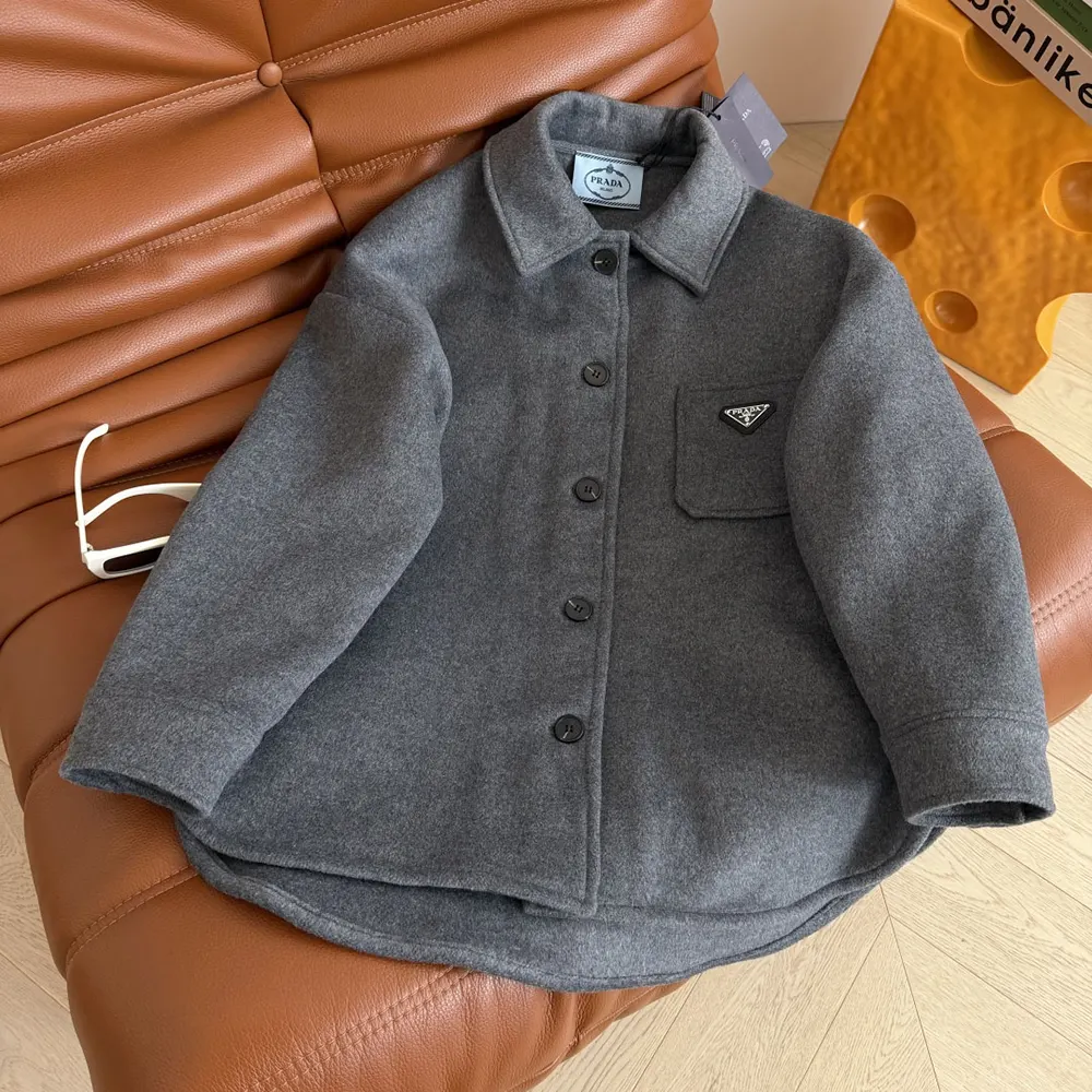 Prada Women Single-Breasted Double Cashwool Caban Jacket P650S179B