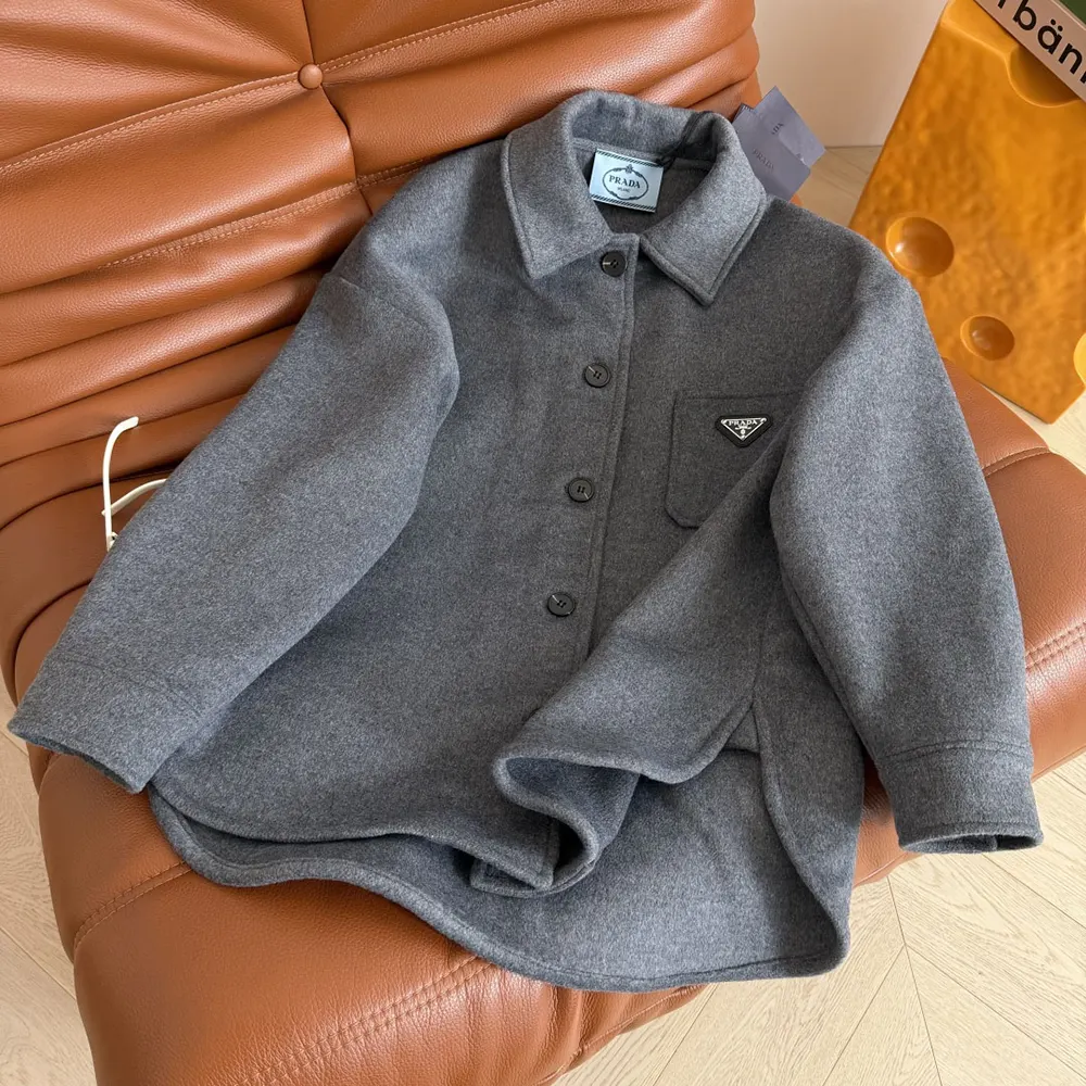 Prada Women Single-Breasted Double Cashwool Caban Jacket P650S179B