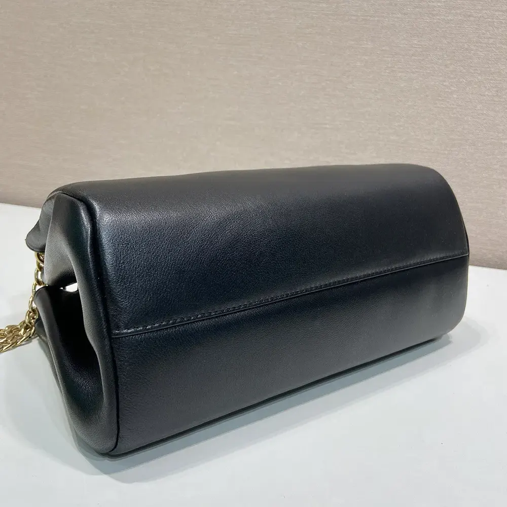 Prada Women Tumulte Small Nappa Leather Bag-Black 1BD395