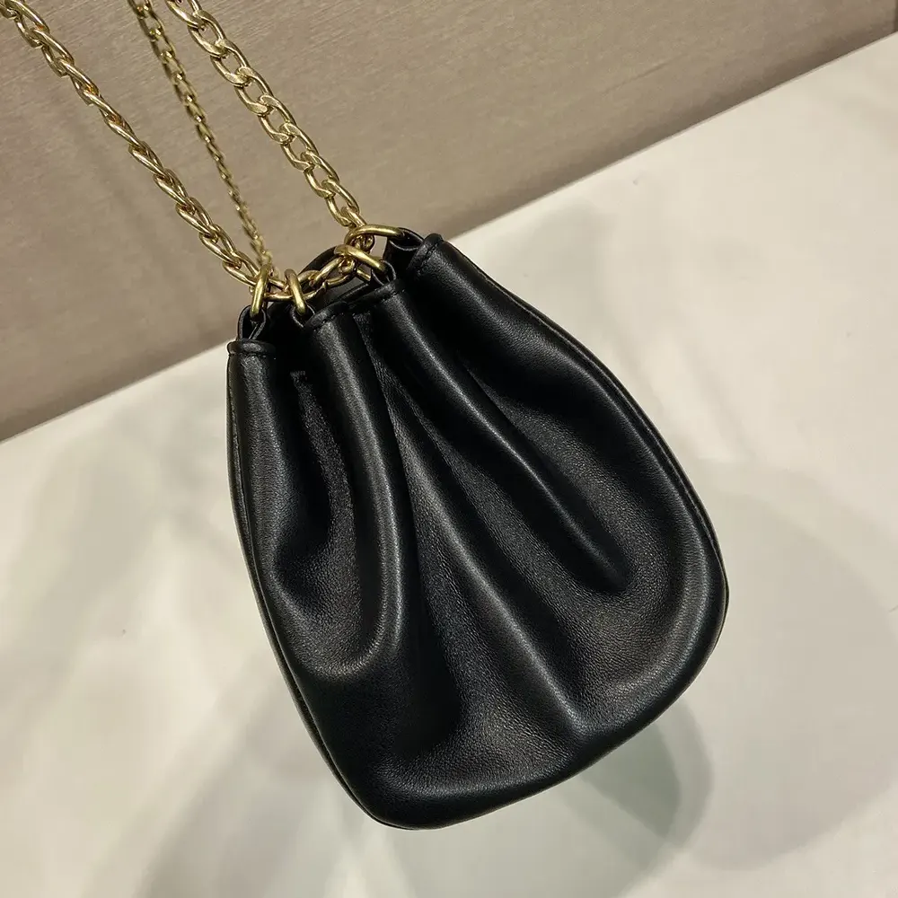 Prada Women Tumulte Small Nappa Leather Bag-Black 1BD395