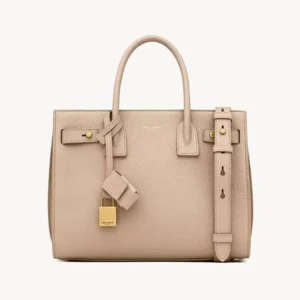 Saint Laurent YSL Women Baby Sac De Jour In Supple Grained Leather-Beige