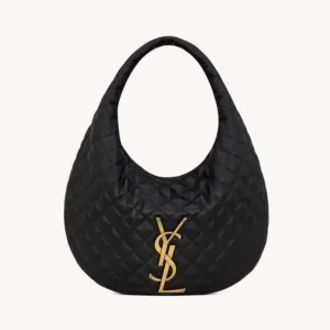 Saint Laurent YSL Women Icare Hobo In Quilted Nappa-Black 858160A