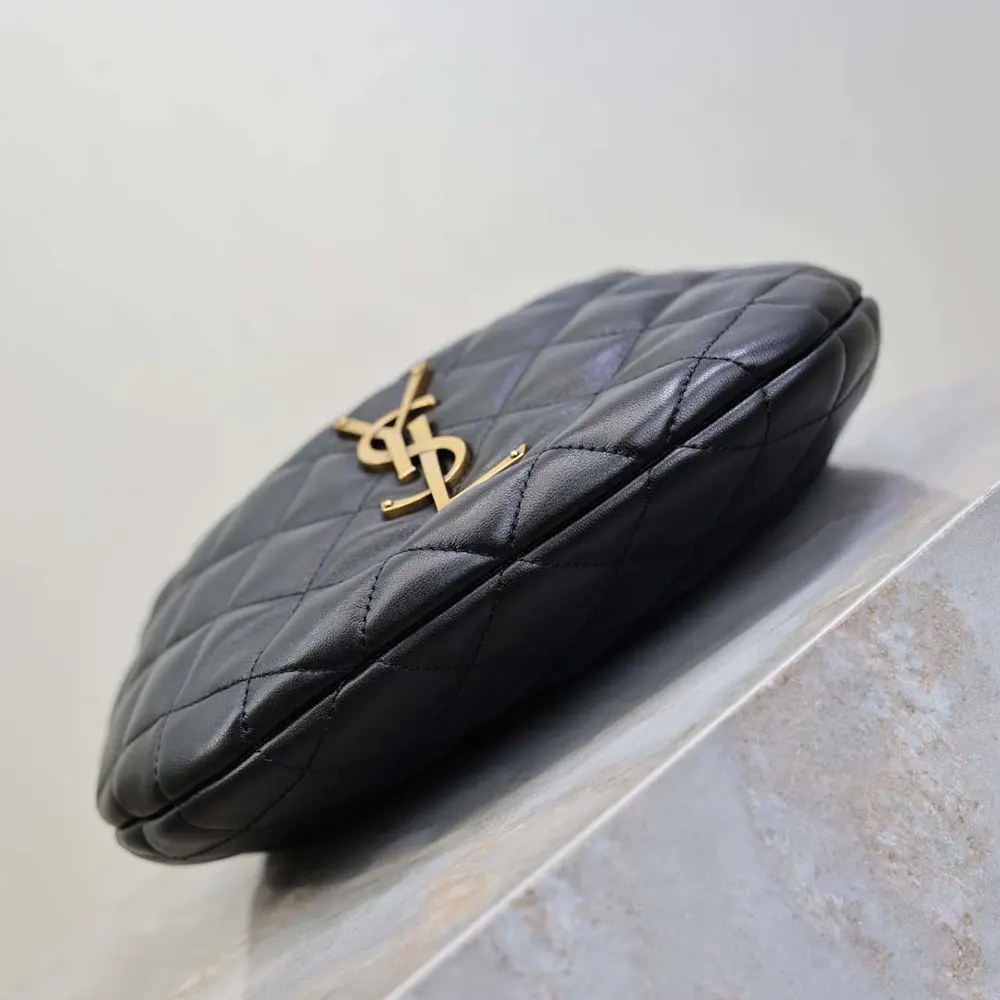 Saint Laurent YSL Women Icarino In Quilted Nappa-Black