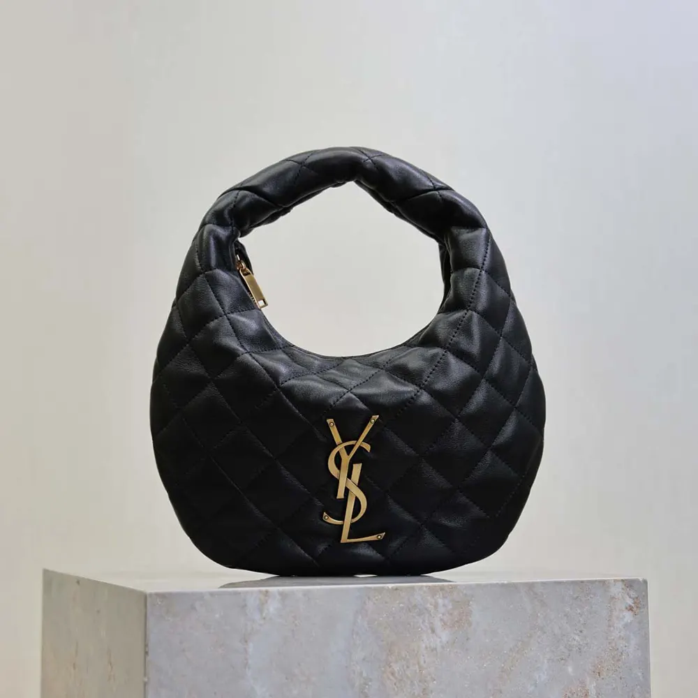 Saint Laurent YSL Women Icarino In Quilted Nappa-Black