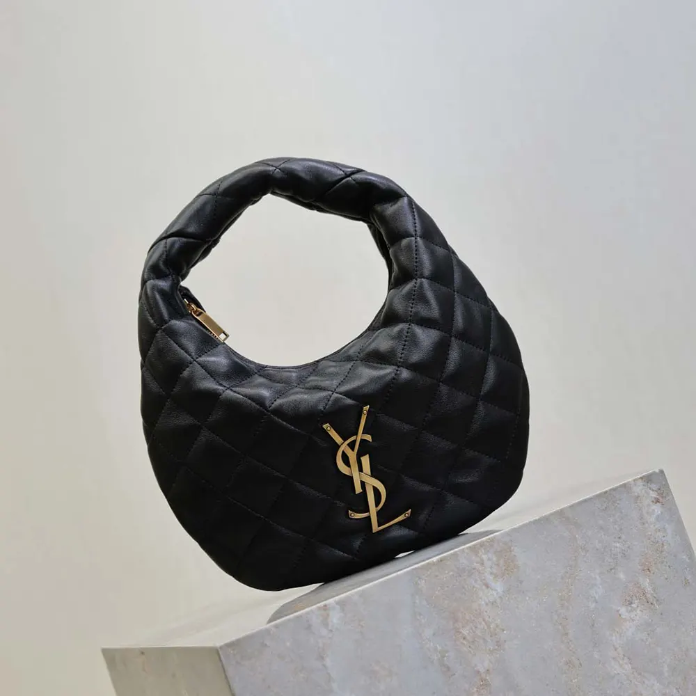 Saint Laurent YSL Women Icarino In Quilted Nappa-Black