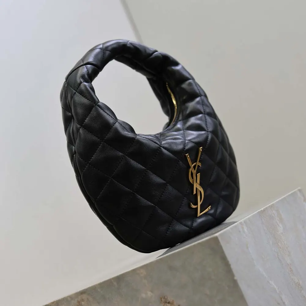 Saint Laurent YSL Women Icarino In Quilted Nappa-Black