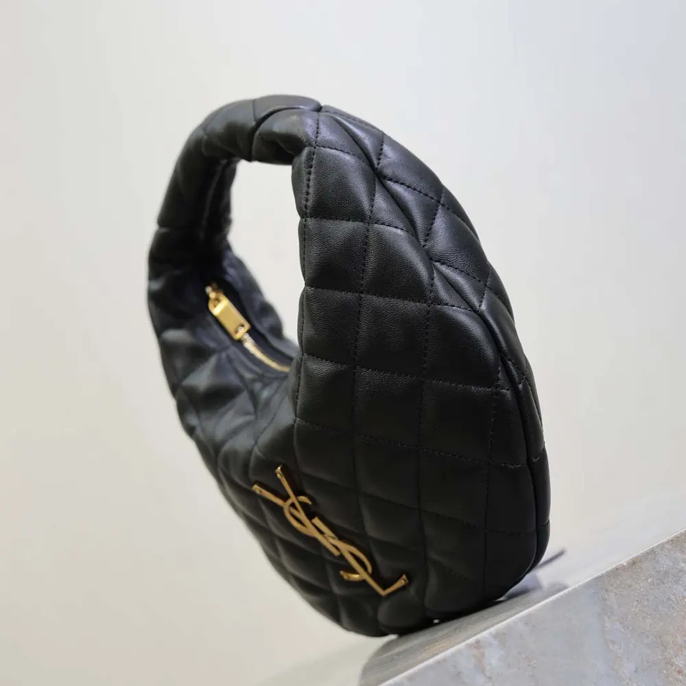 Saint Laurent YSL Women Icarino In Quilted Nappa-Black