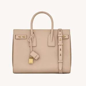 Saint Laurent YSL Women Small Sac De Jour In Supple Grained Leathe-Beige