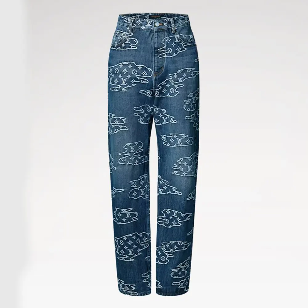 Louis Vuitton LV Men Monogram Denim Skate Pants 1AILUU