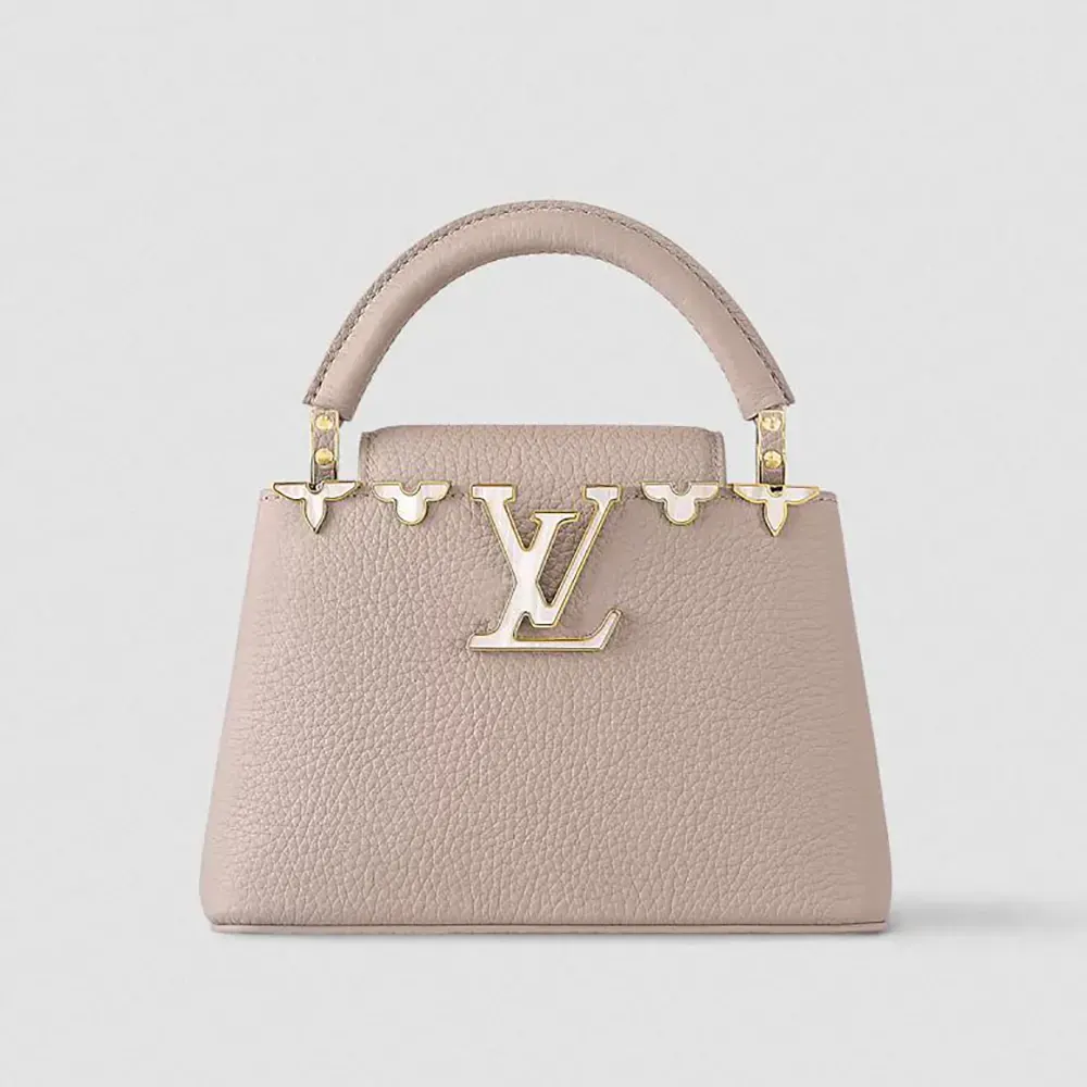 Louis Vuitton LV Women Capucines Mini Taurillon Leather-Galet Gray M11341