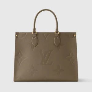 Louis Vuitton LV Women Onthego MM Embossed Grained Cowhide Leather M25523