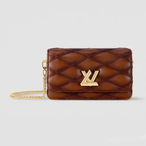 Louis Vuitton LV Women Wallet On Chain GO-14 Lambskin Leather-Tan M13841