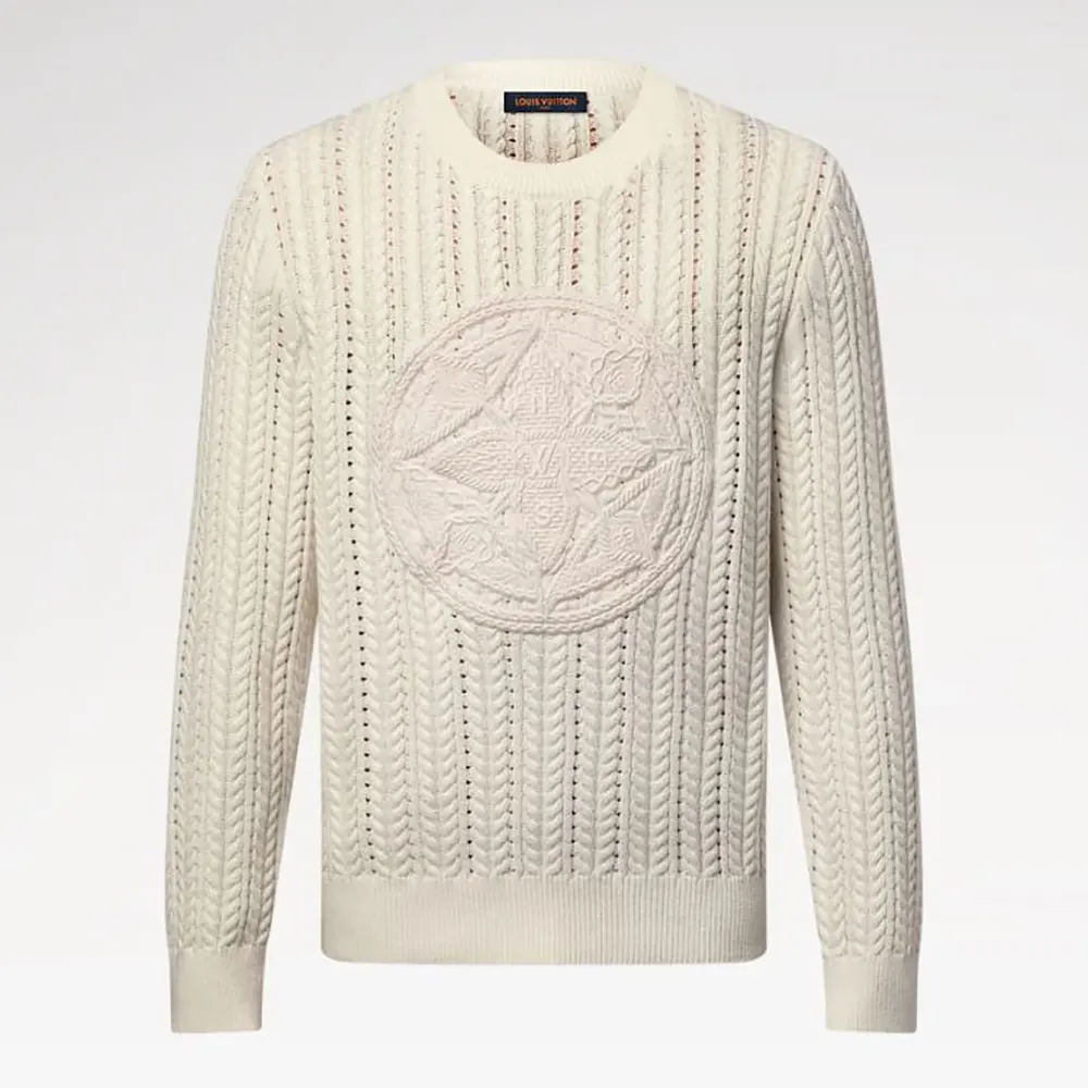 Louis Vuitton Women Long-Sleeved Cable-Knit Crewneck 1AHVOG