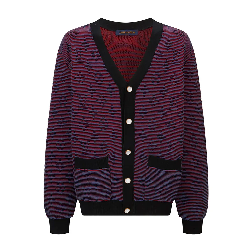 Louis Vuitton Men Optical Monogram Jacquard Cardigan 1AGTKS