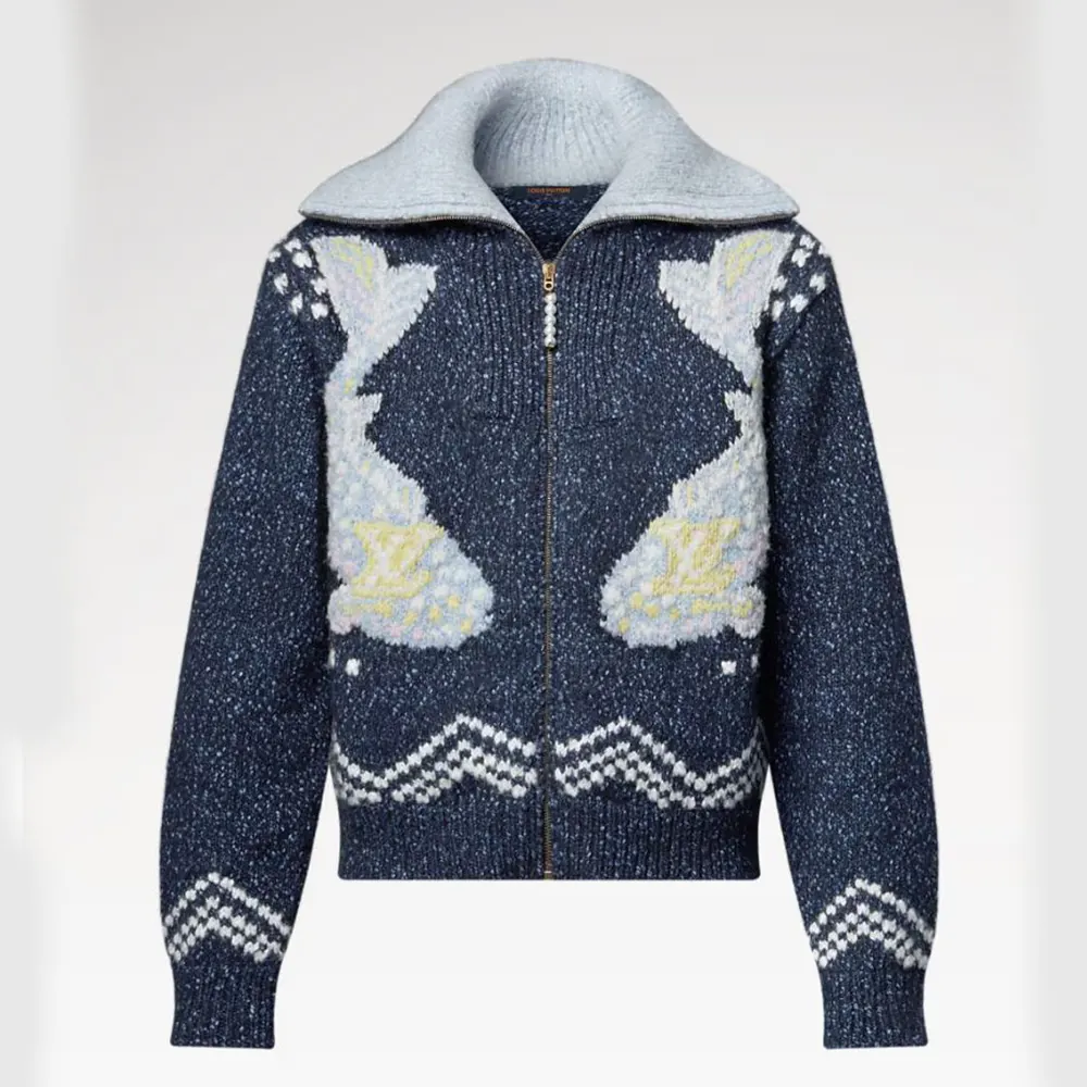 Louis Vuitton Men Zippered Knitted Blouson 1AIMB0
