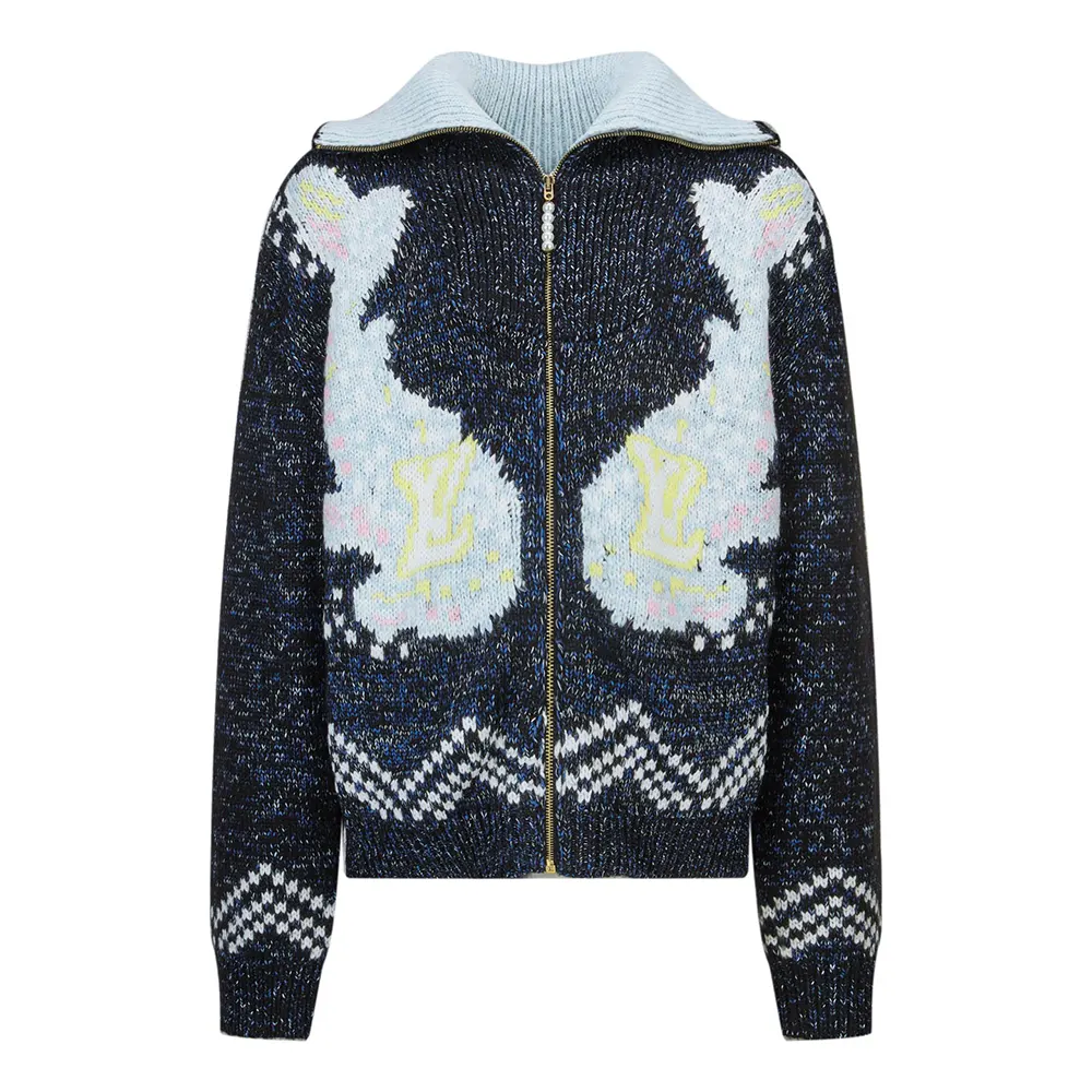 Louis Vuitton Men Zippered Knitted Blouson 1AIMB0