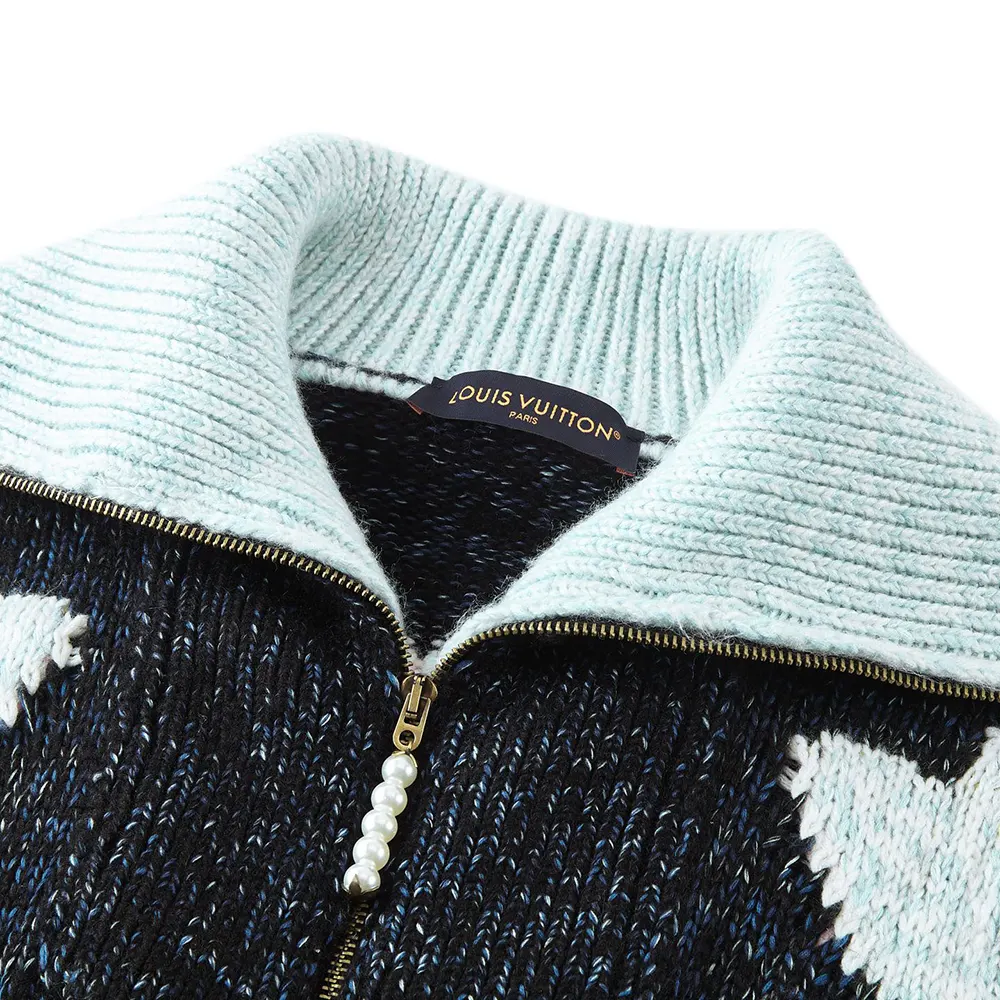 Louis Vuitton Men Zippered Knitted Blouson 1AIMB0