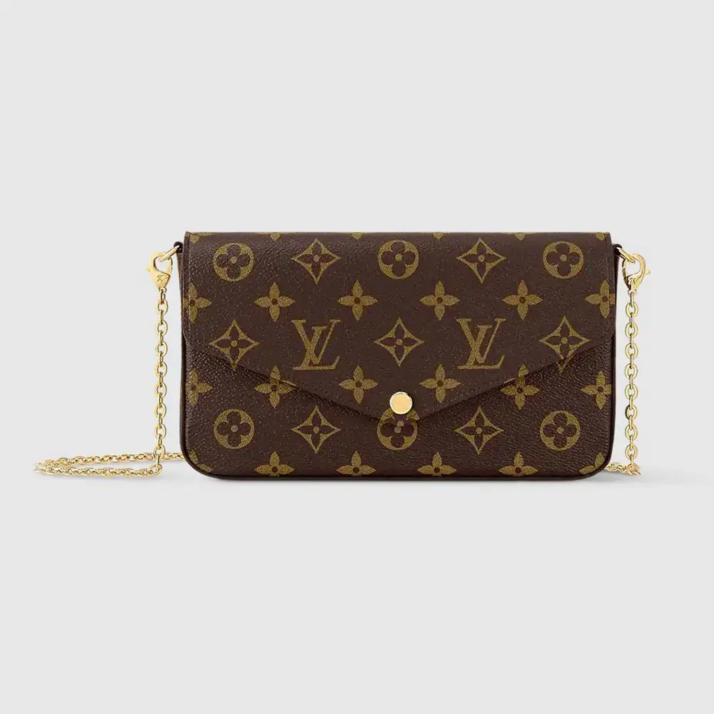 Louis Vuitton LV Women Pochette Félicie Monogram Coated Canvas-Brown M81896