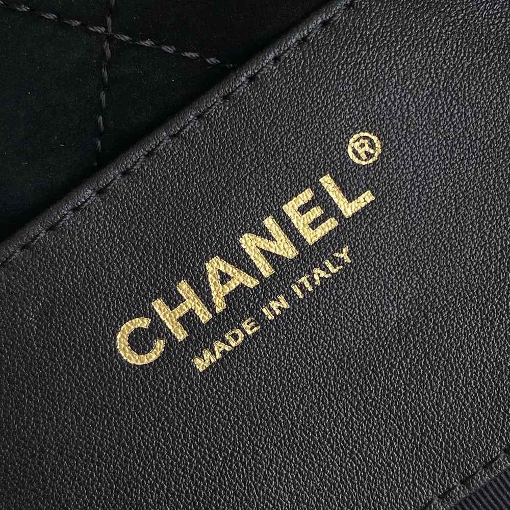 Chanel Women Mini Bow Bag Velvet-Effect Nylon & Gold-Tone Metal-Black