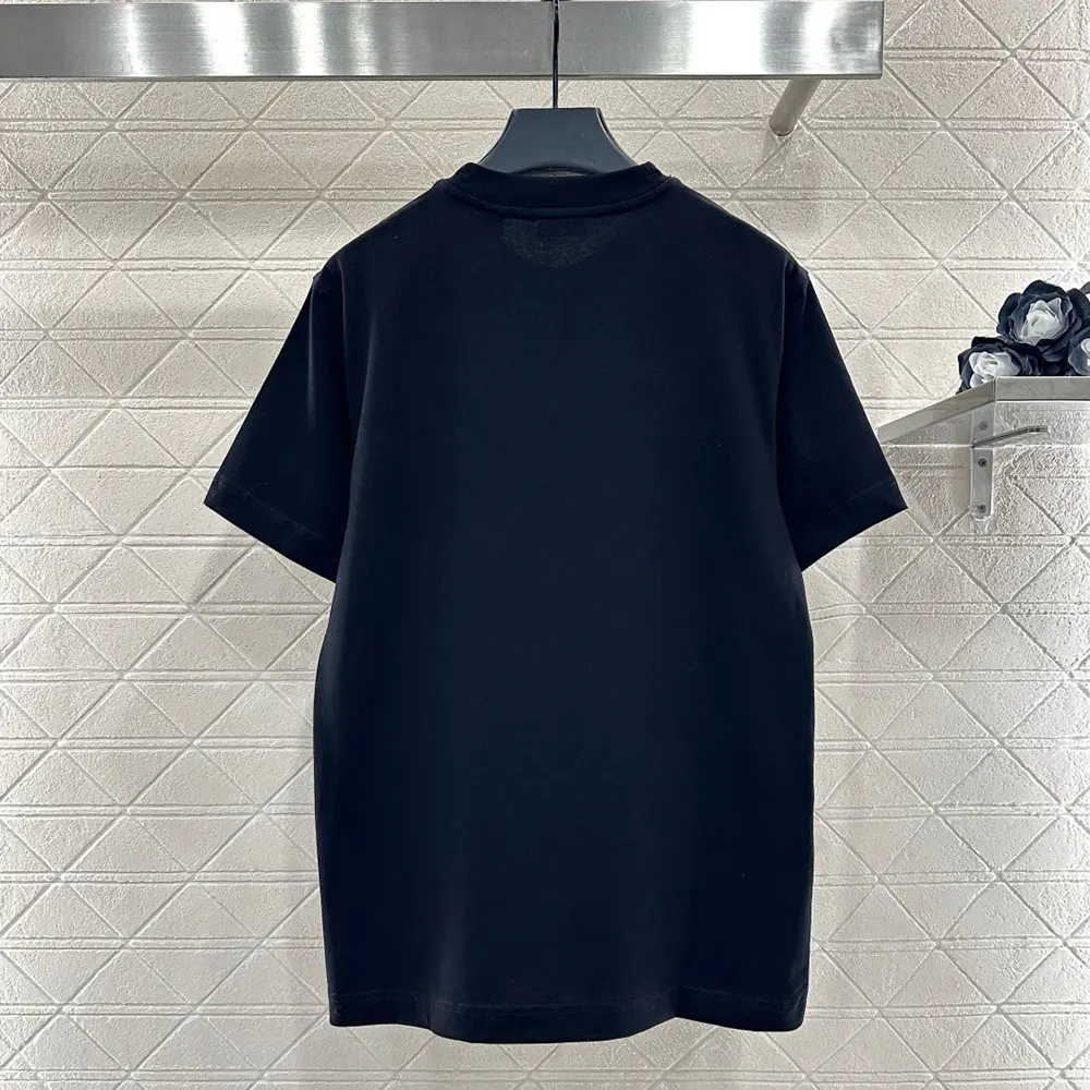 Burberry Men EKD Check Cotton T-shirt-Black 81161641