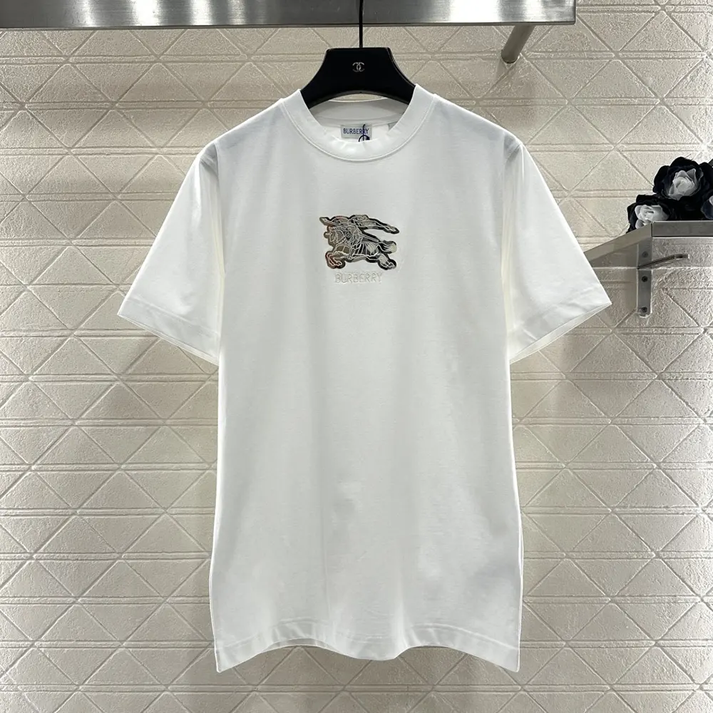 Burberry Men EKD Check Cotton T-shirt-White 81161611