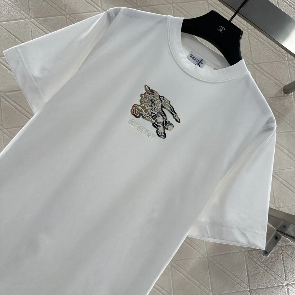 Burberry Men EKD Check Cotton T-shirt-White 81161611