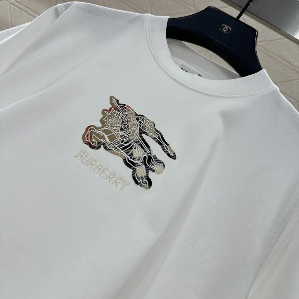 Burberry Men EKD Check Cotton T-shirt-White 81161611