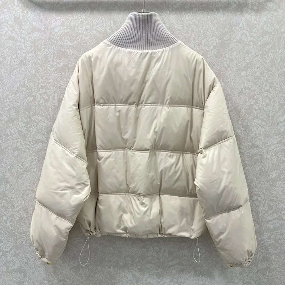 Celine Women Puffer Jacket in Light Nylon-Beige RV0VN0T69