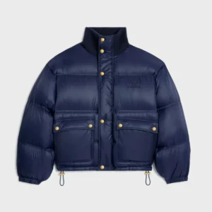 Celine Women Puffer Jacket In Light Nylon-Navy RV0VN0T69