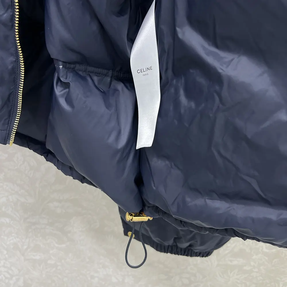Celine Women Puffer Jacket In Light Nylon-Navy RV0VN0T69