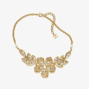 Chanel Women Choker Metal Resin Glass Pearls & Strass ABG616