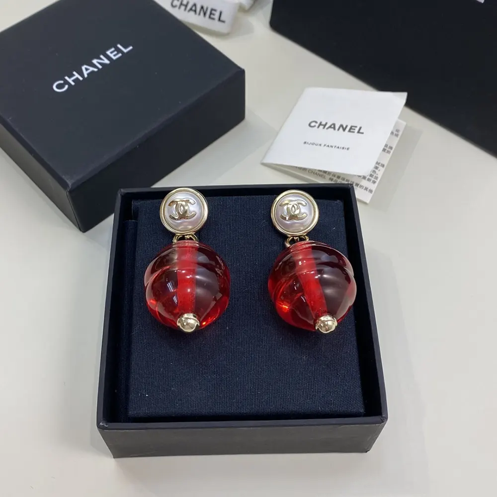 Chanel Women Clip-On Pendant Earrings Metal & Imitation Pearls ABG498B22812 - Image 2