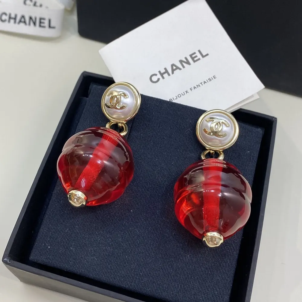 Chanel Women Clip-On Pendant Earrings Metal & Imitation Pearls ABG498B22812 - Image 3